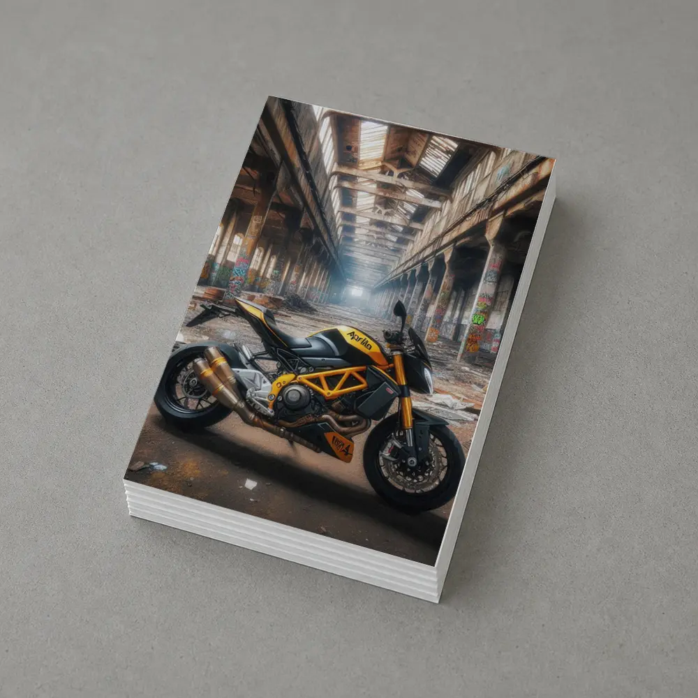 Aprilia Naked Bike Abandoned Industrial Warehouse – Postcards