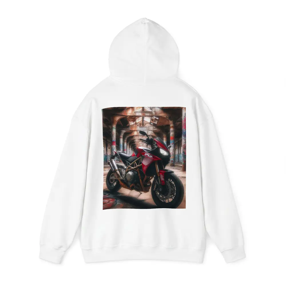 Aprilia Motorcycle Red Abandoned Industrial Hall – Hoodies