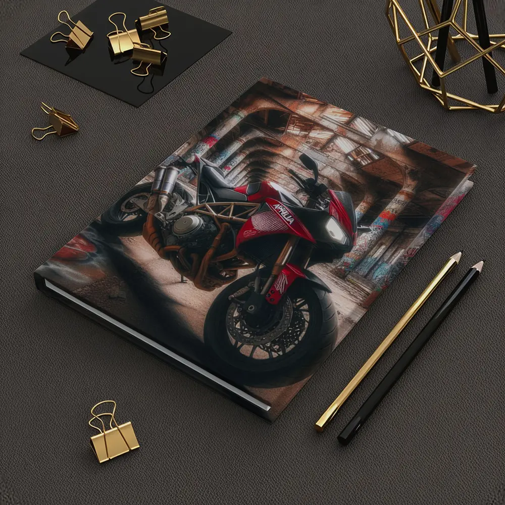 Aprilia Motorcycle Red Abandoned Industrial Hall – Notebooks