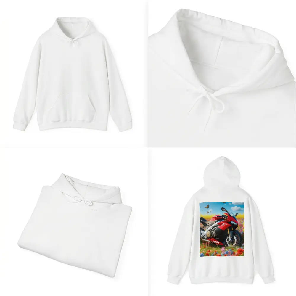 Aprilia Motorcycle Red Wildflower Field Butterflies – Hoodies