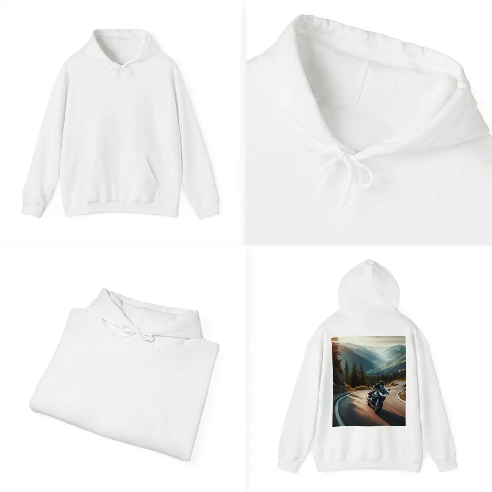 Touring Motorcycle Winding Alpine Mountain Road – Hoodies