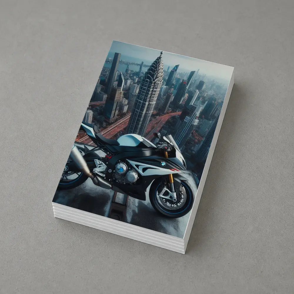 BMW S1000RR Sport Bike City Skyline – Postcards