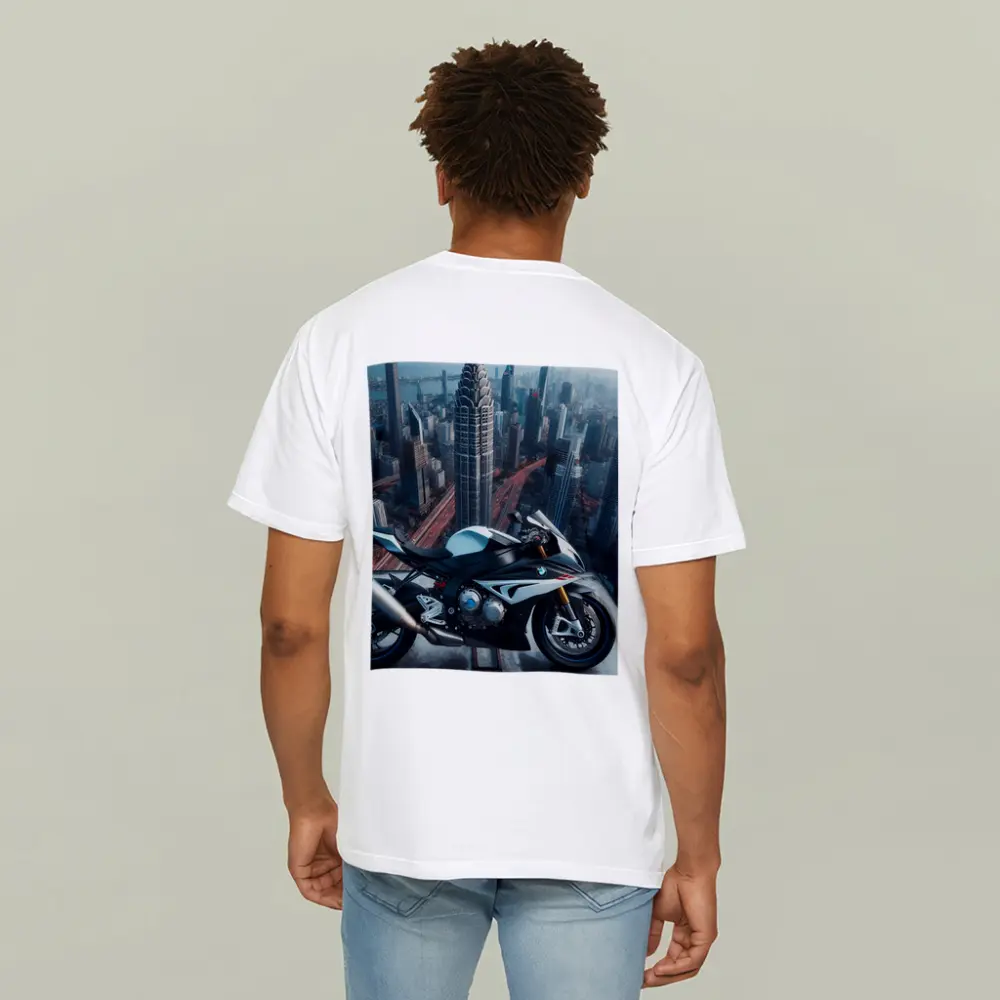 BMW S1000RR Sport Bike City Skyline – T-Shirts