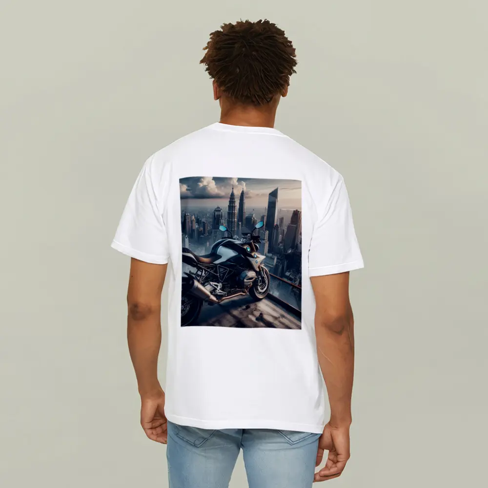 BMW Motorcycle City Skyline Rooftop View – T-Shirts