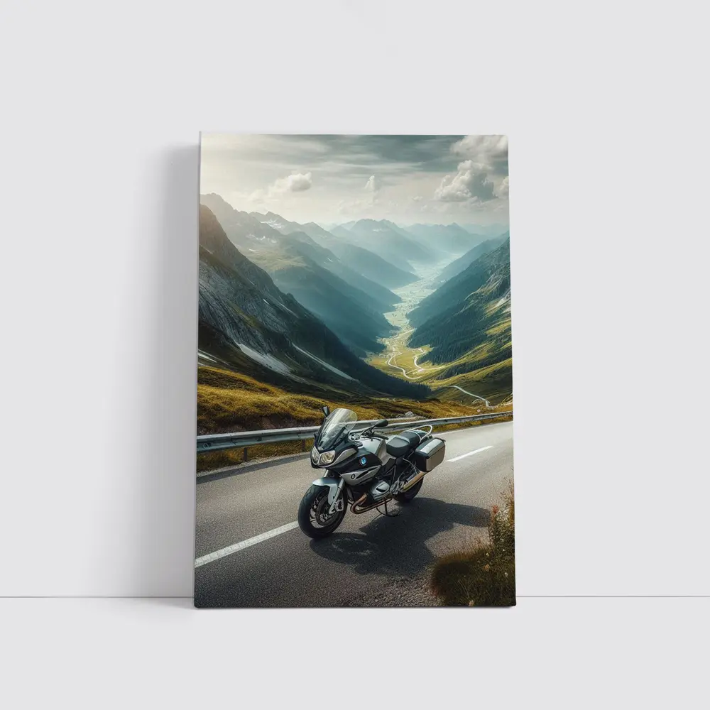 BMW Touring Motorcycle Alpine Mountain Road – Wall Art