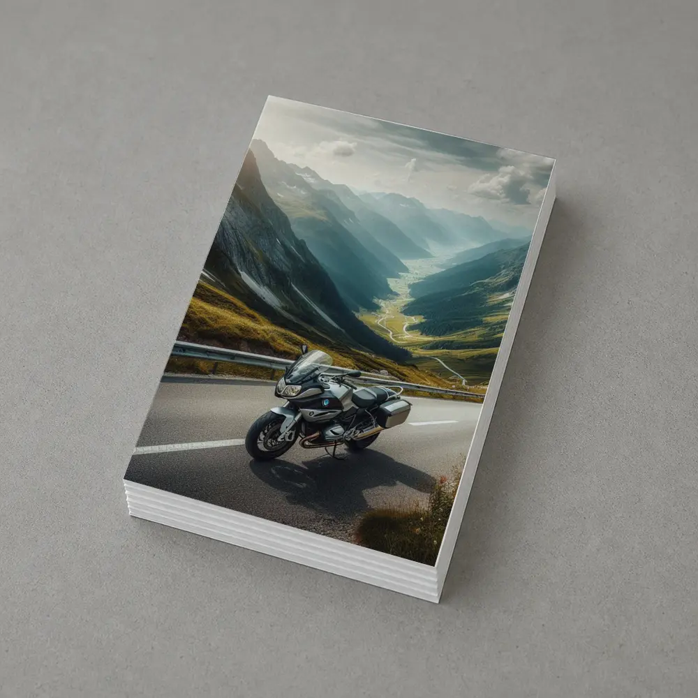 BMW Touring Motorcycle Alpine Mountain Road – Postcards