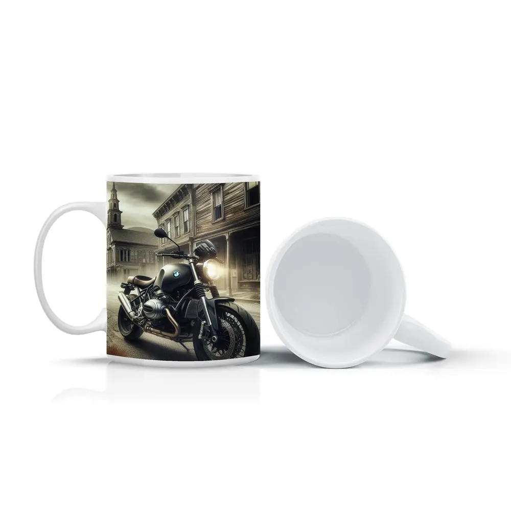 BMW R nineT Ghost Town Street Scene – Mugs