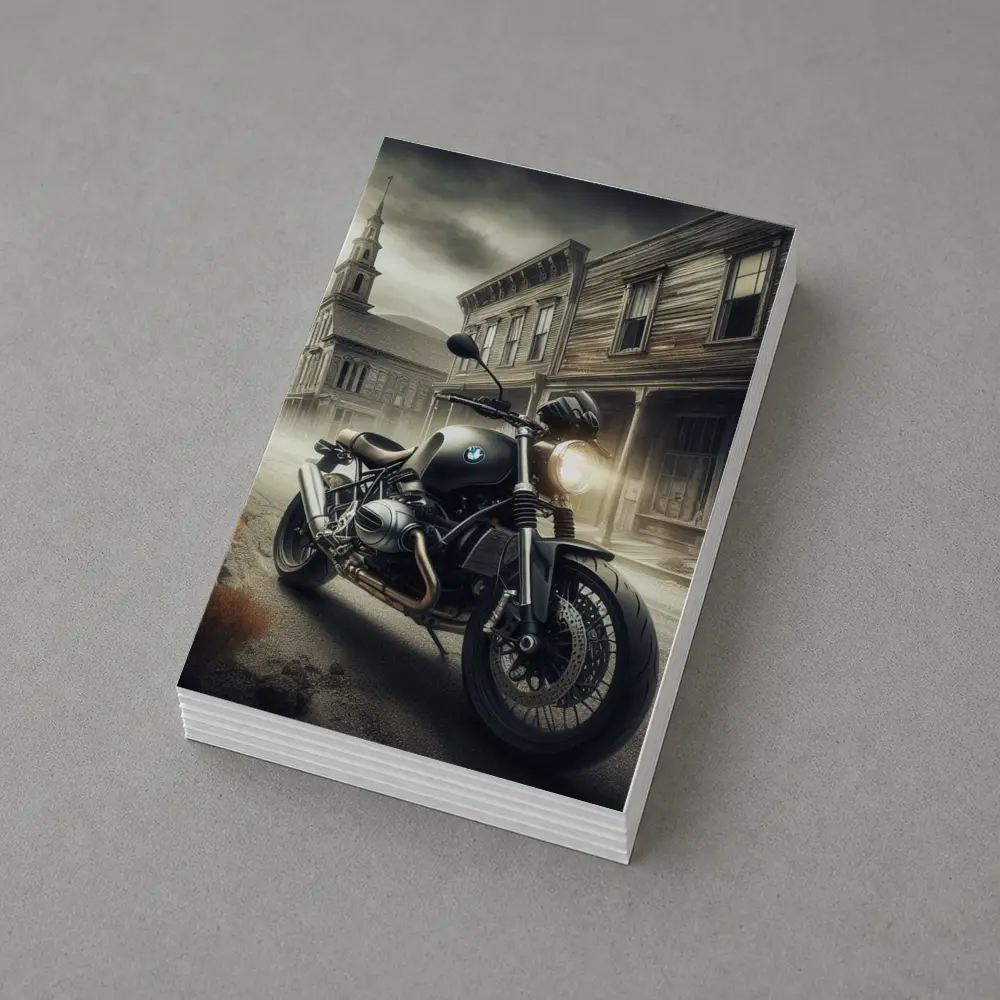 BMW R nineT Ghost Town Street Scene – Postcards