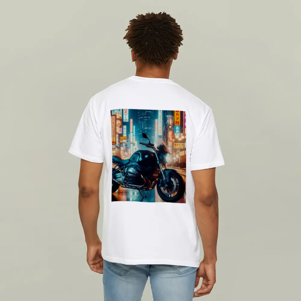 BMW Motorcycle Neon Tokyo City Night – T-Shirts