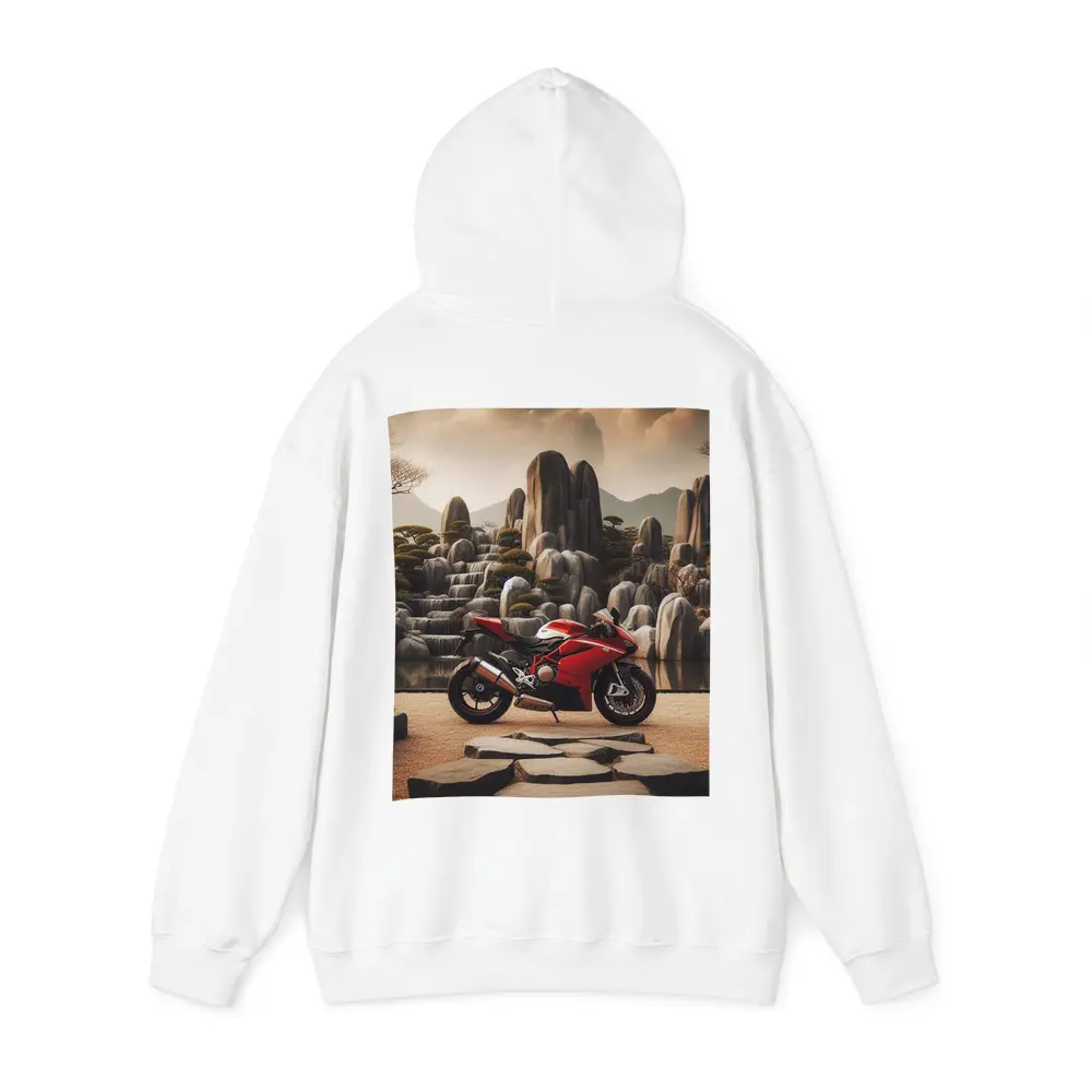 Red Ducati Superbike Japanese Rock Garden – Hoodies