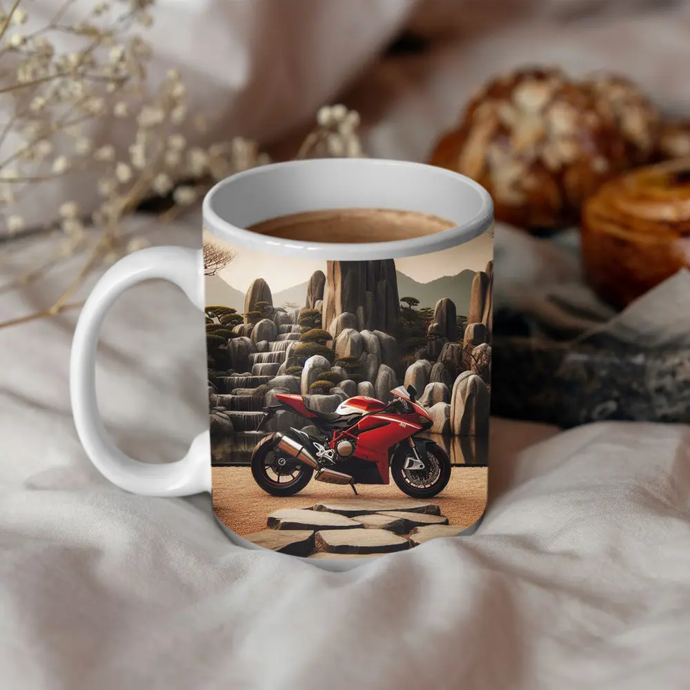 Red Ducati Superbike Japanese Rock Garden – Mugs