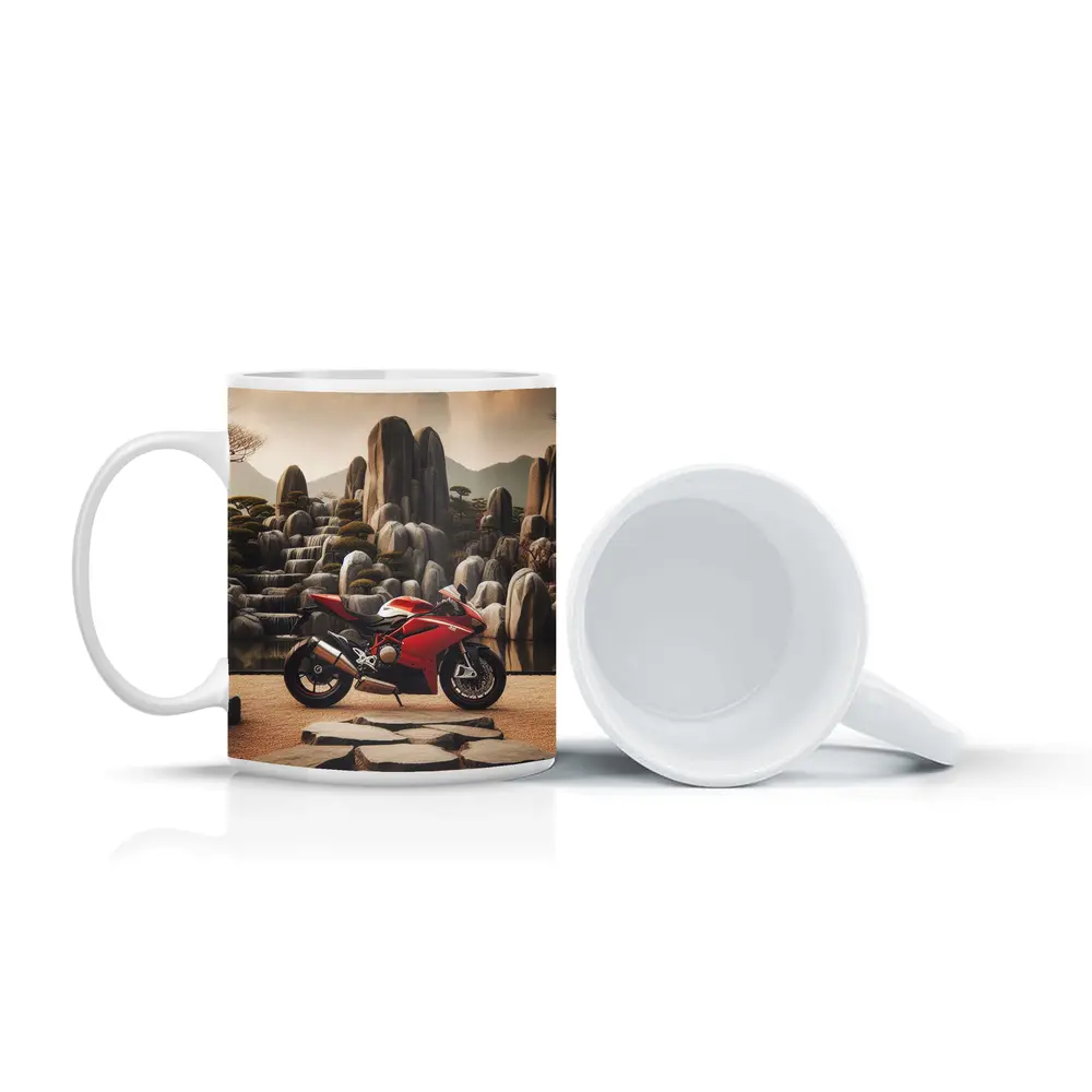 Red Ducati Superbike Japanese Rock Garden – Mugs