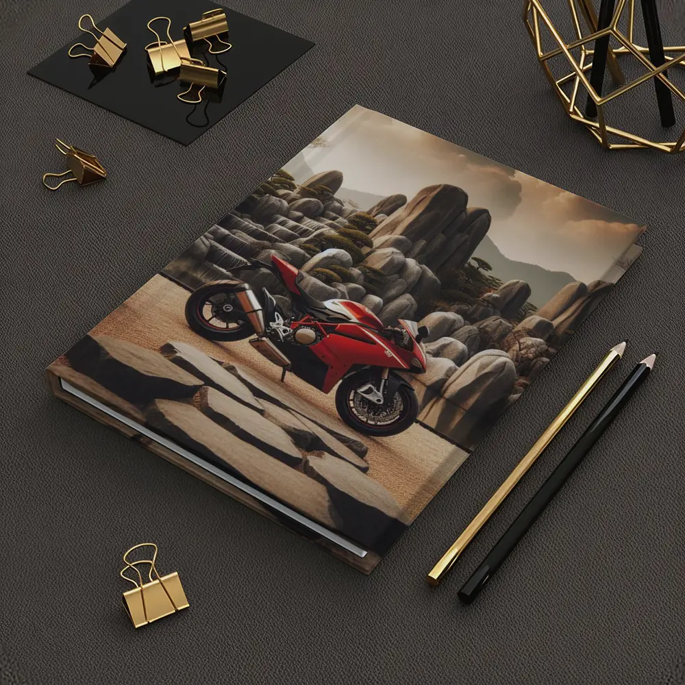 Red Ducati Superbike Japanese Rock Garden – Notebooks
