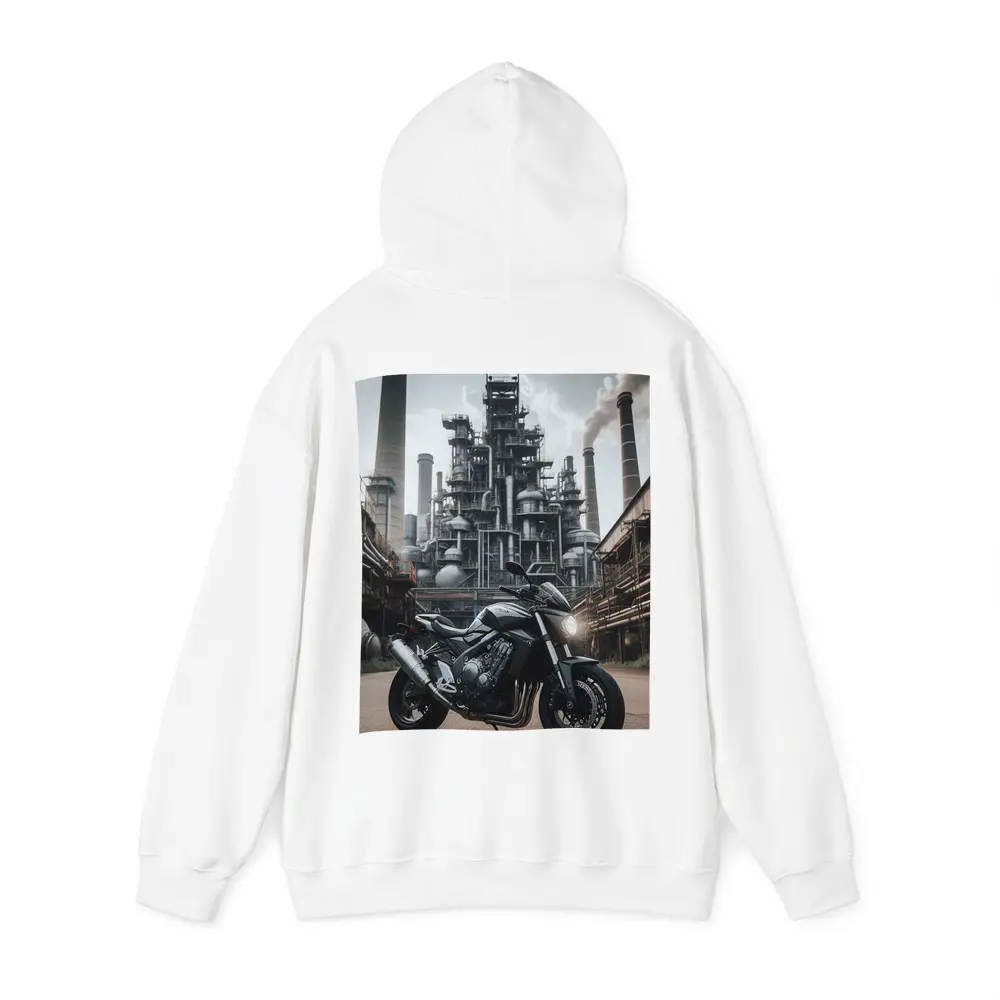 Honda Naked Bike Industrial Factory Background – Hoodies