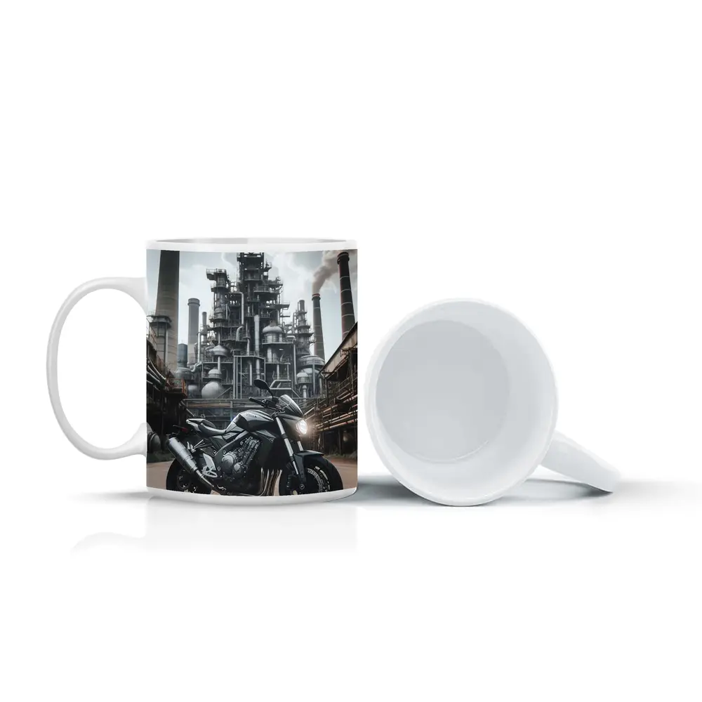 Honda Naked Bike Industrial Factory Background – Mugs