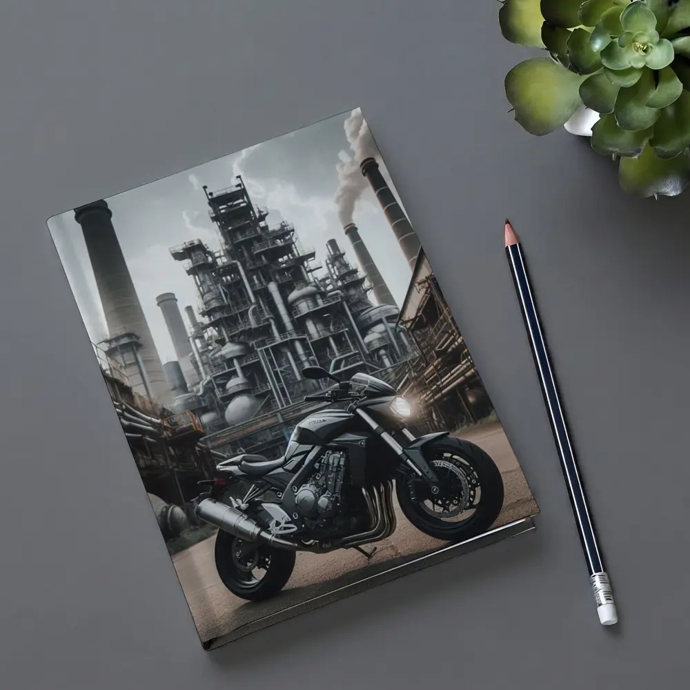 Honda Naked Bike Industrial Factory Background – Notebooks