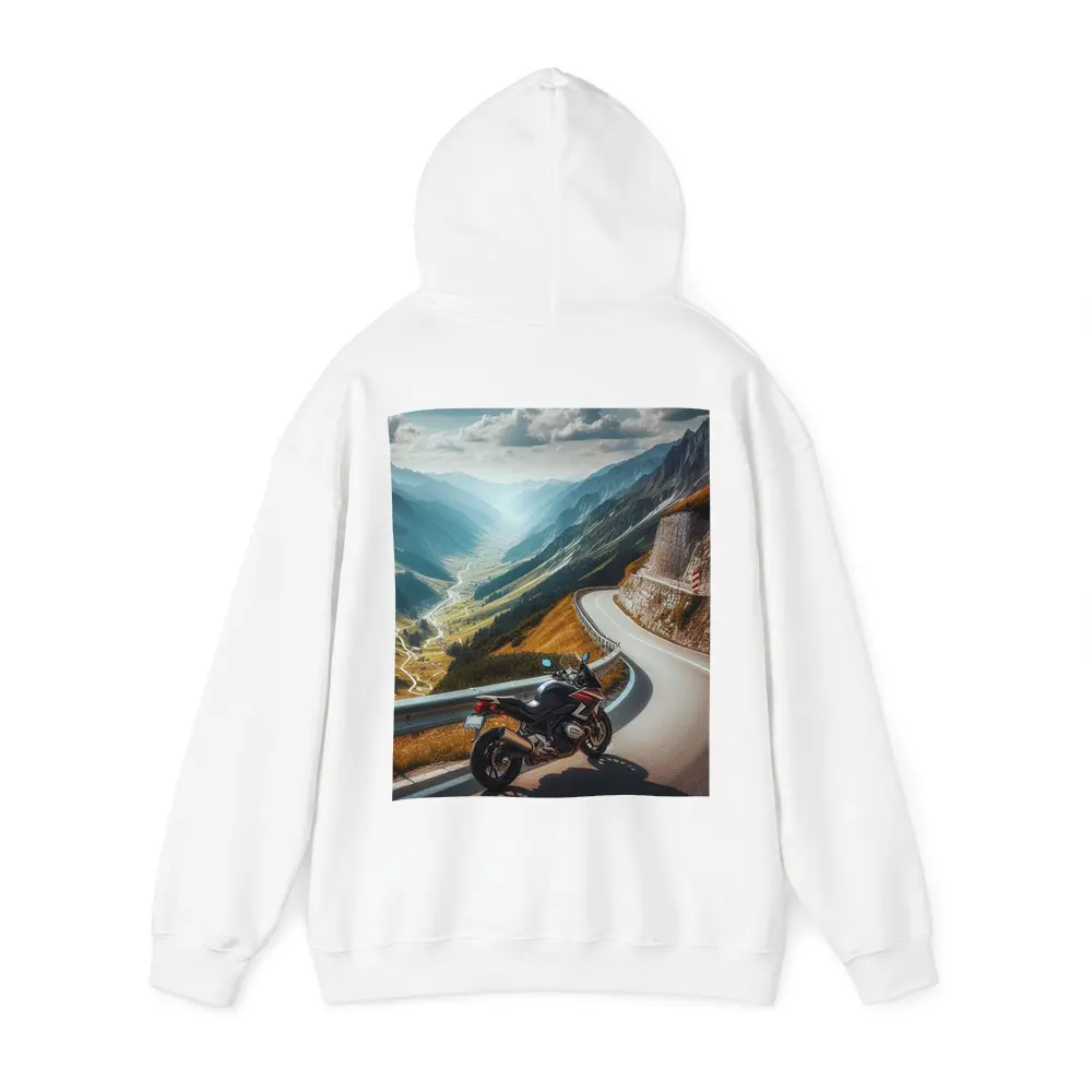 Sport Bike on Mountain Alpine Road – Hoodies