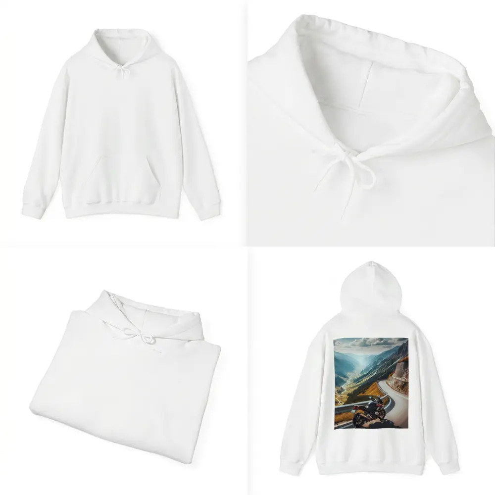 Sport Bike on Mountain Alpine Road – Hoodies