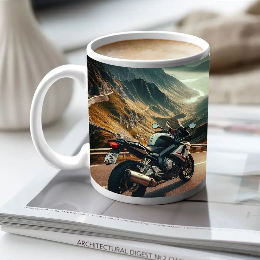 Sport Bike Superbike Mountain Road Scenic View – Mugs