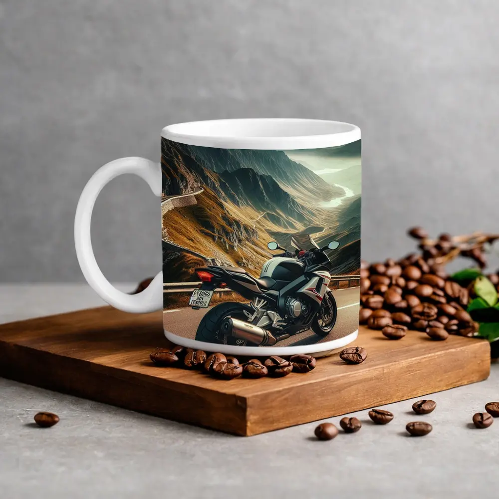 Sport Bike Superbike Mountain Road Scenic View – Mugs