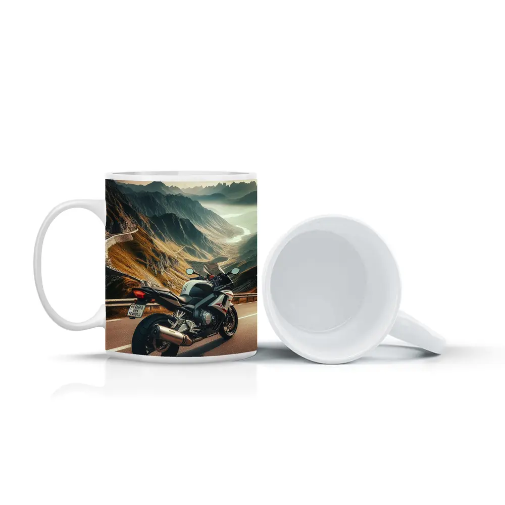 Sport Bike Superbike Mountain Road Scenic View – Mugs