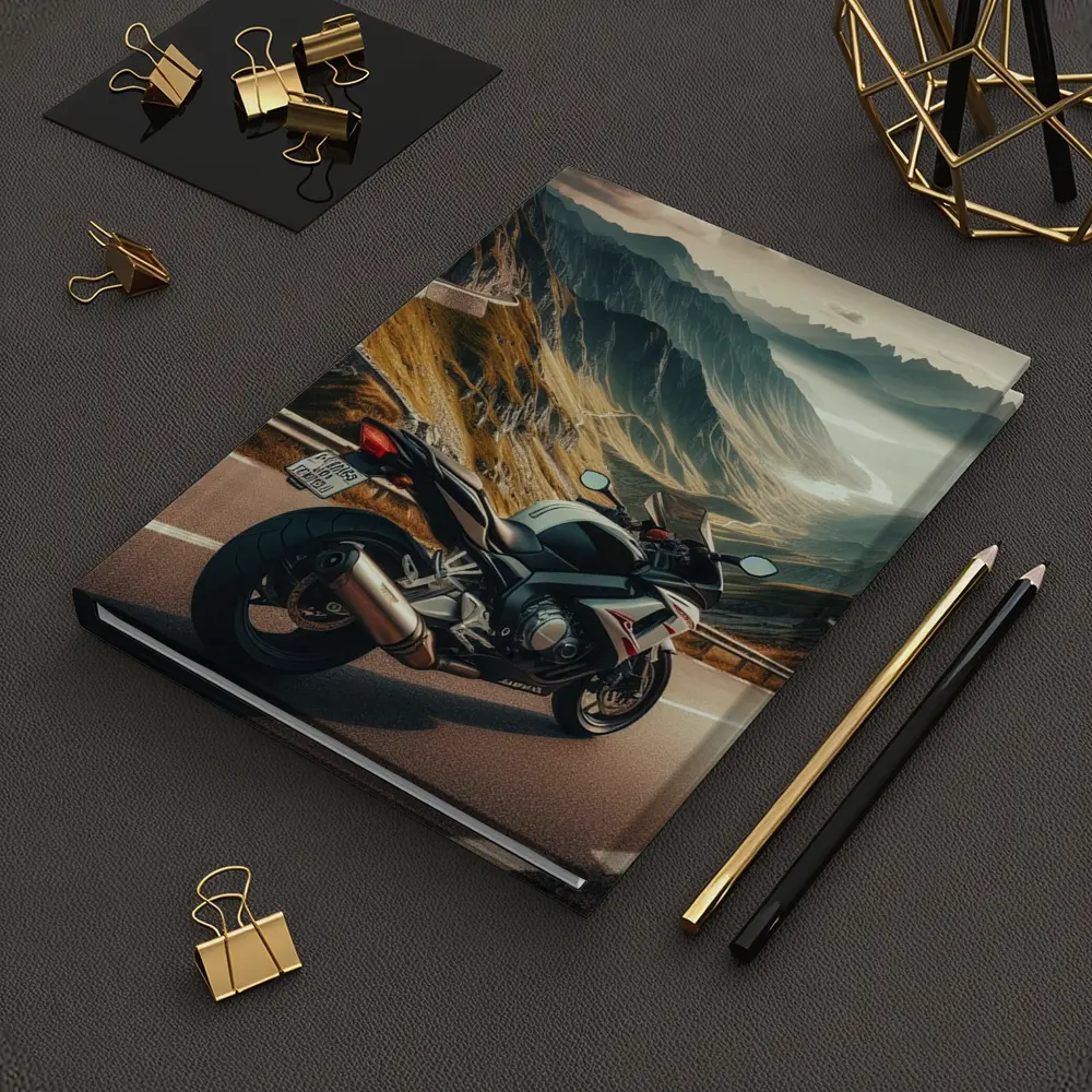 Sport Bike Superbike Mountain Road Scenic View – Notebooks