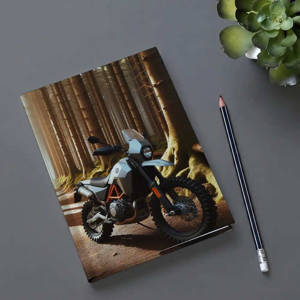 Adventure Dual Sport Bike Forest Trail Sunlight – Notebooks