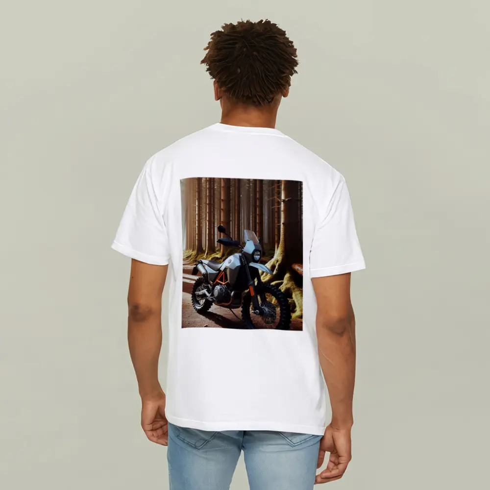 Adventure Dual Sport Bike Forest Trail Sunlight – T-Shirts