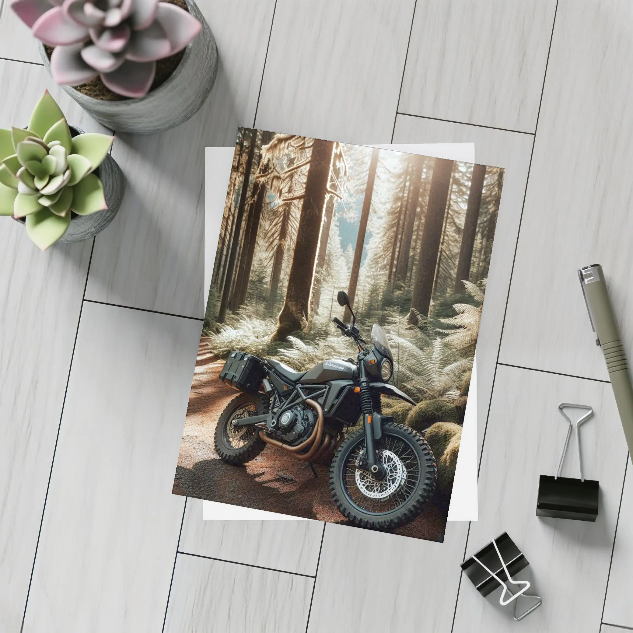 Adventure Dual Sport Bike Forest Trail – Postcards