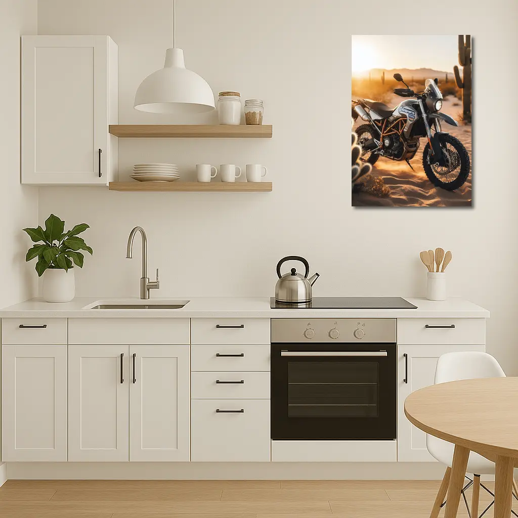Husqvarna Adventure Dual Sport Bike Desert Sunset – Wall Art