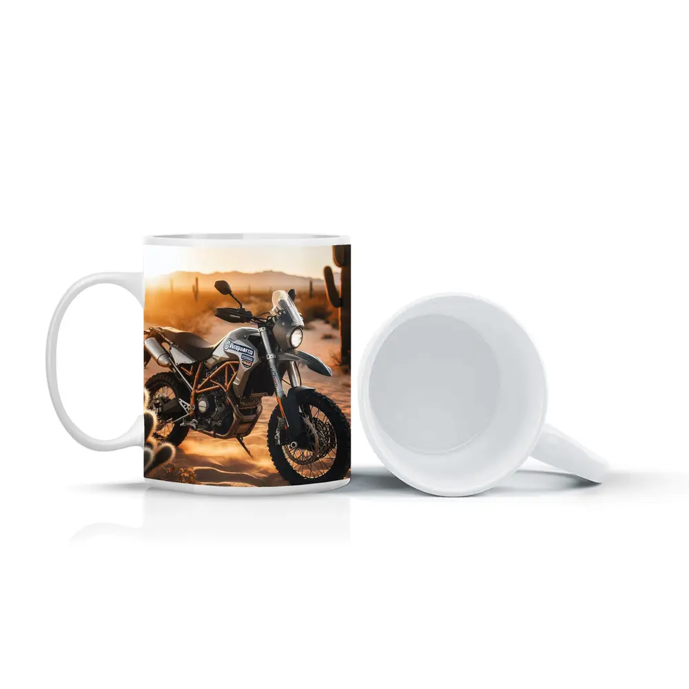 Husqvarna Adventure Dual Sport Bike Desert Sunset – Mugs