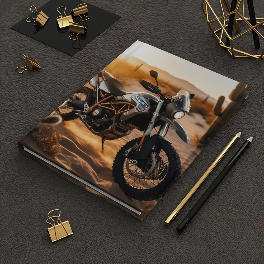 Husqvarna Adventure Dual Sport Bike Desert Sunset – Notebooks
