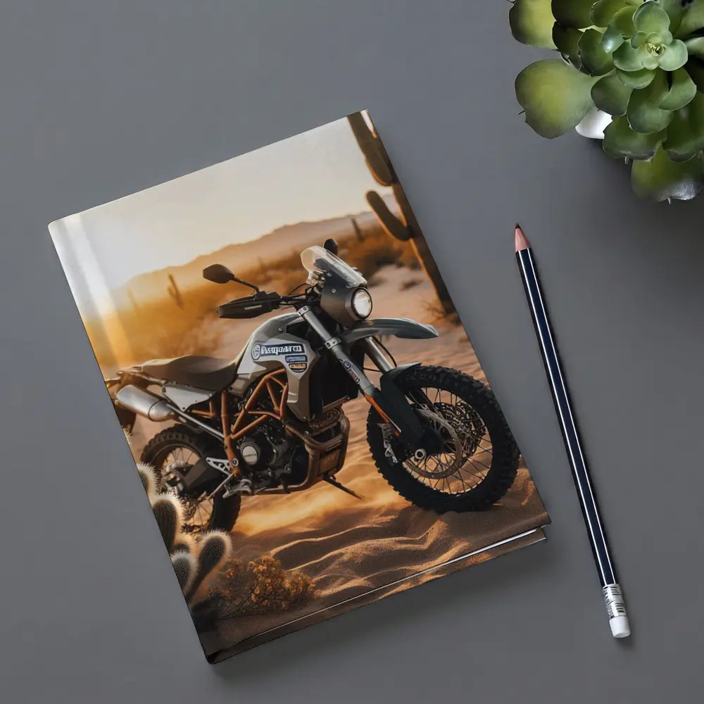 Husqvarna Adventure Dual Sport Bike Desert Sunset – Notebooks