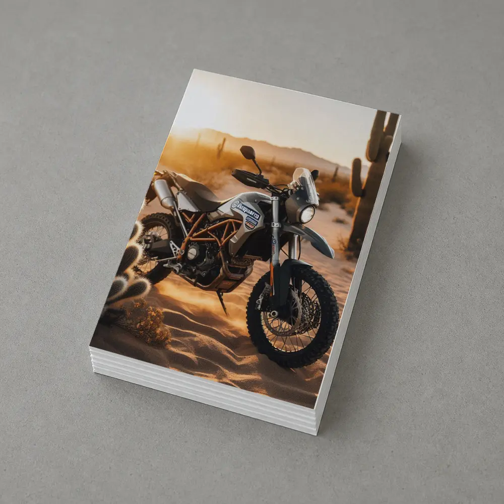 Husqvarna Adventure Dual Sport Bike Desert Sunset – Postcards