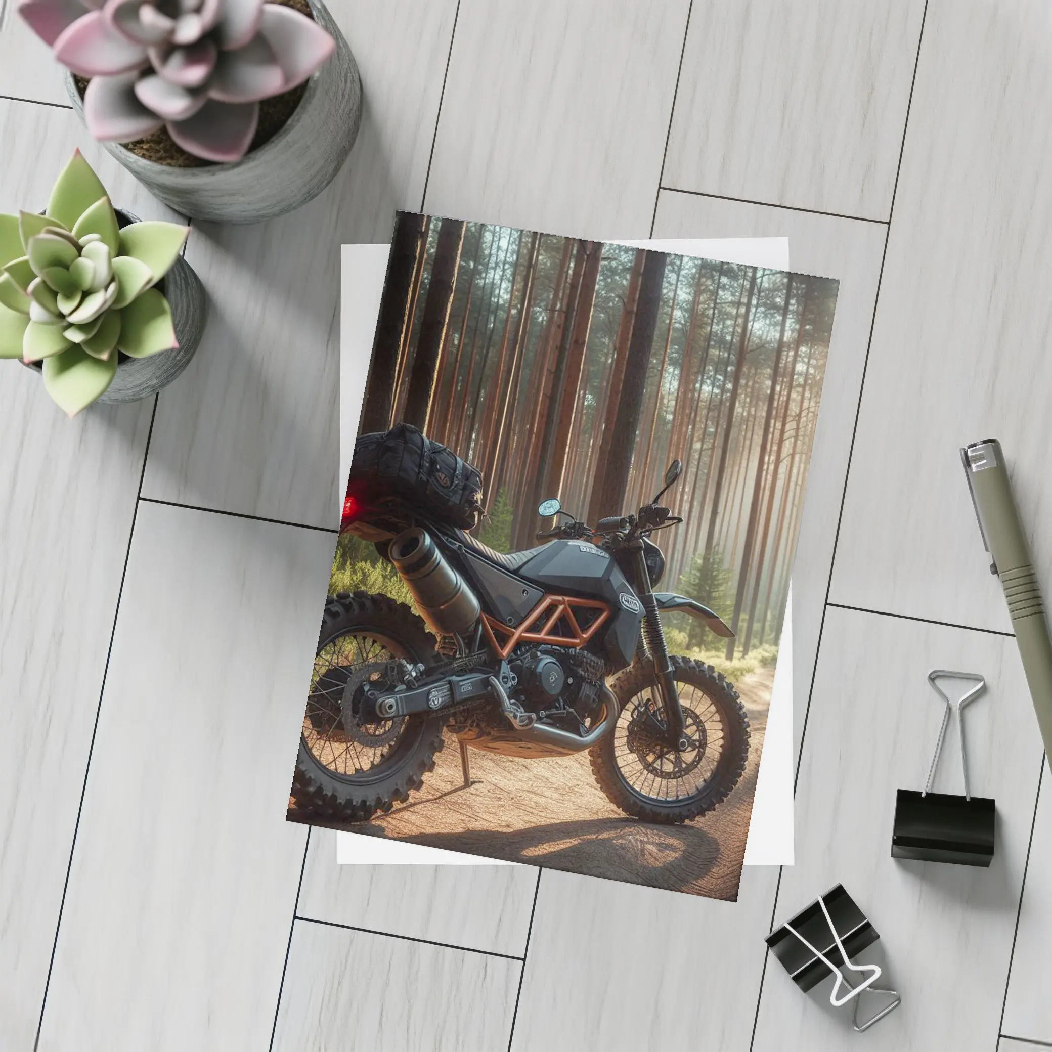 Adventure Dual Sport Bike Forest Trail – Postcards