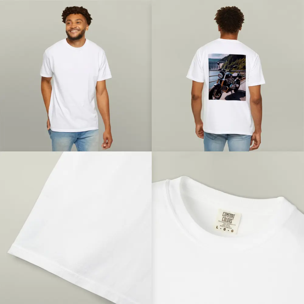 Husqvarna Naked Bike Parked By Dam – T-Shirts