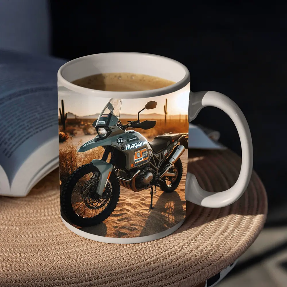Husqvarna Adventure Dual Sport Bike Desert Sunset – Mugs