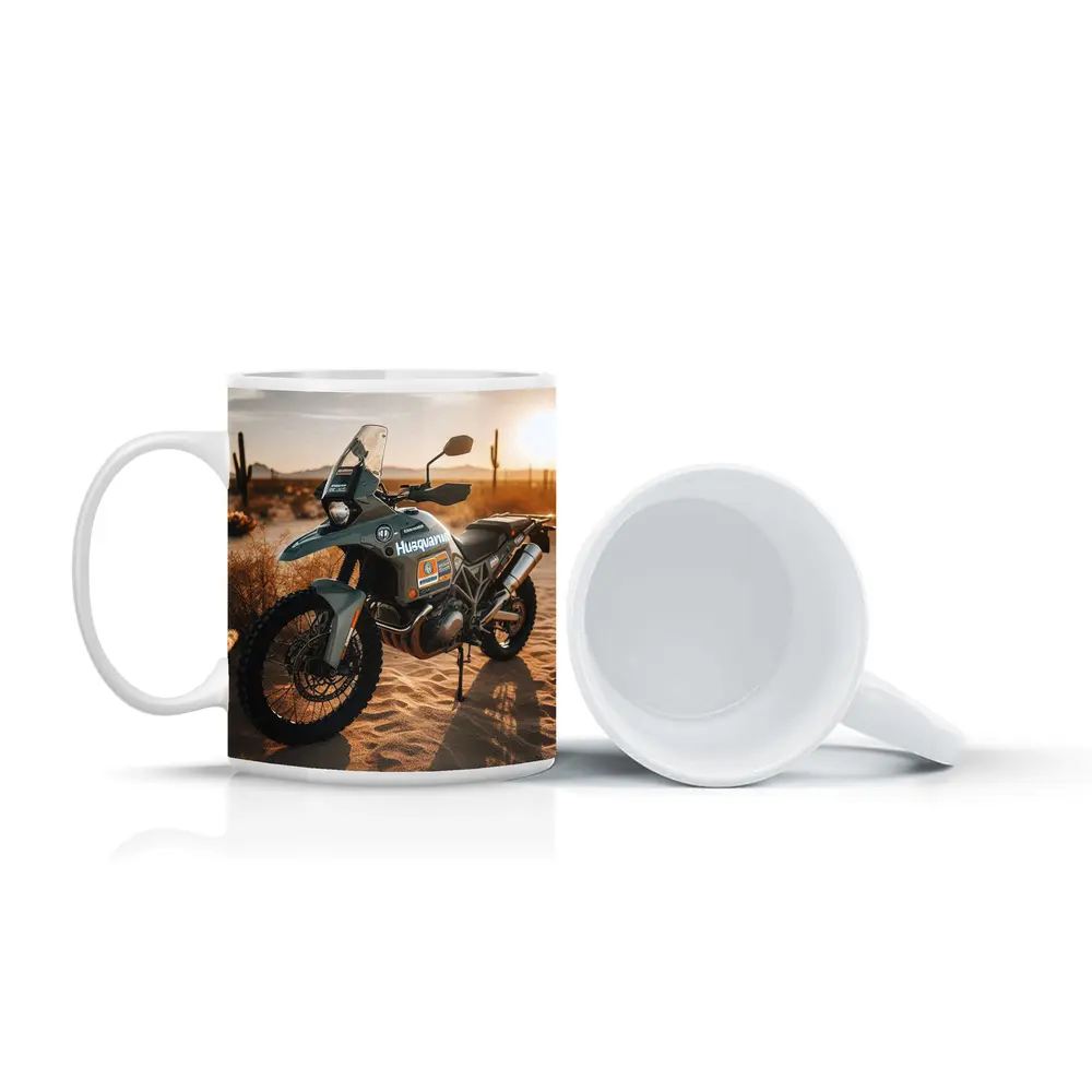 Husqvarna Adventure Dual Sport Bike Desert Sunset – Mugs