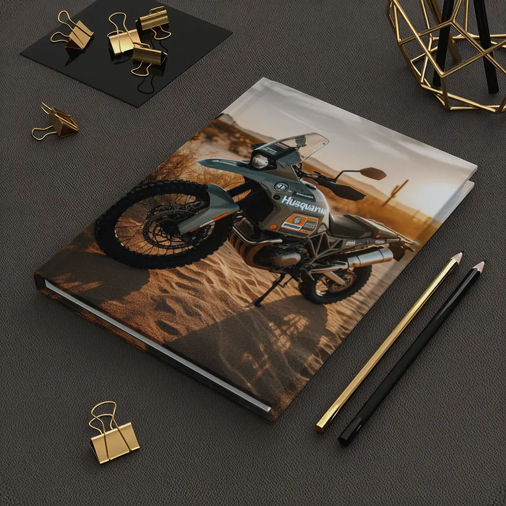 Husqvarna Adventure Dual Sport Bike Desert Sunset – Notebooks