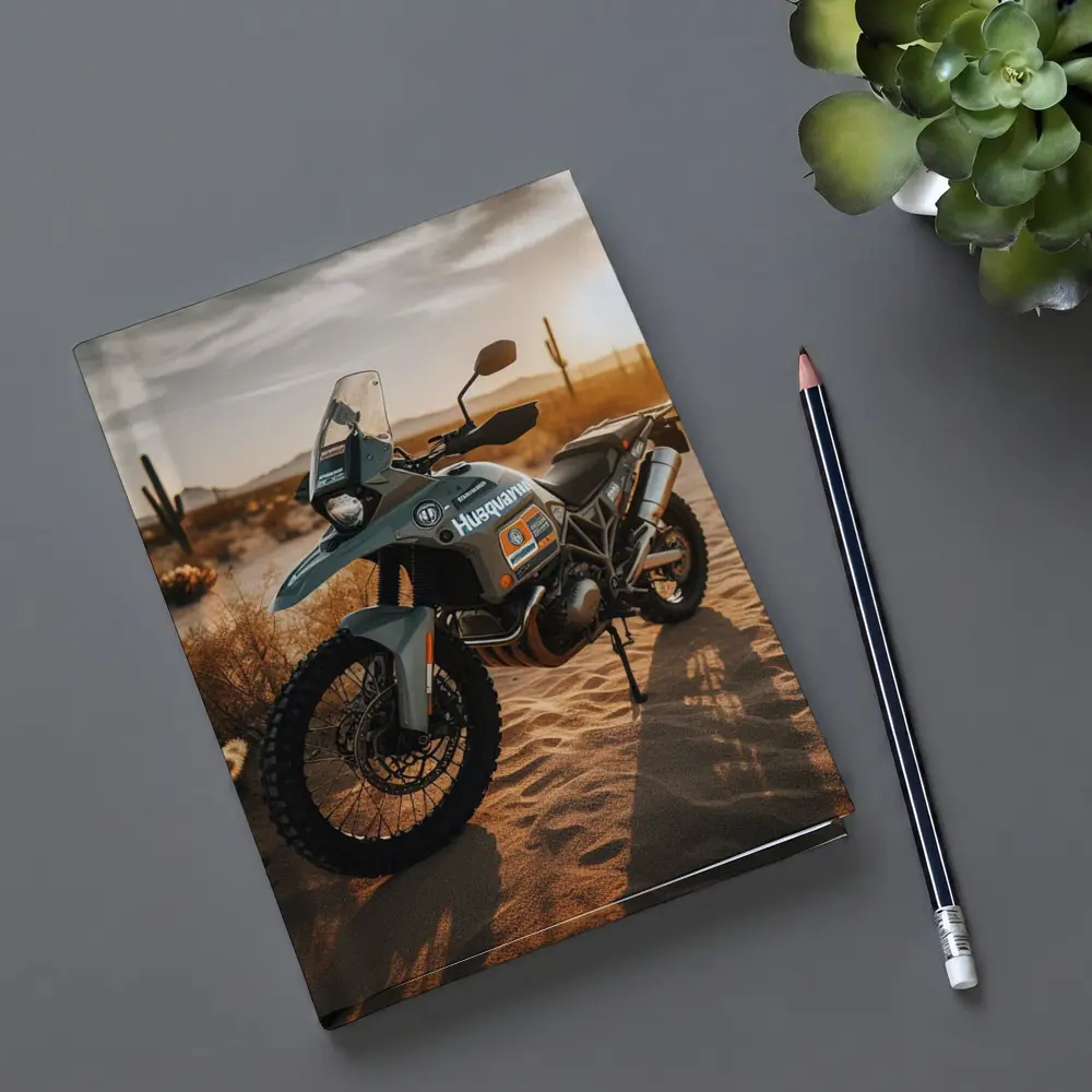 Husqvarna Adventure Dual Sport Bike Desert Sunset – Notebooks