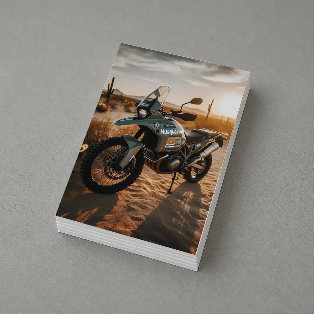 Husqvarna Adventure Dual Sport Bike Desert Sunset – Postcards