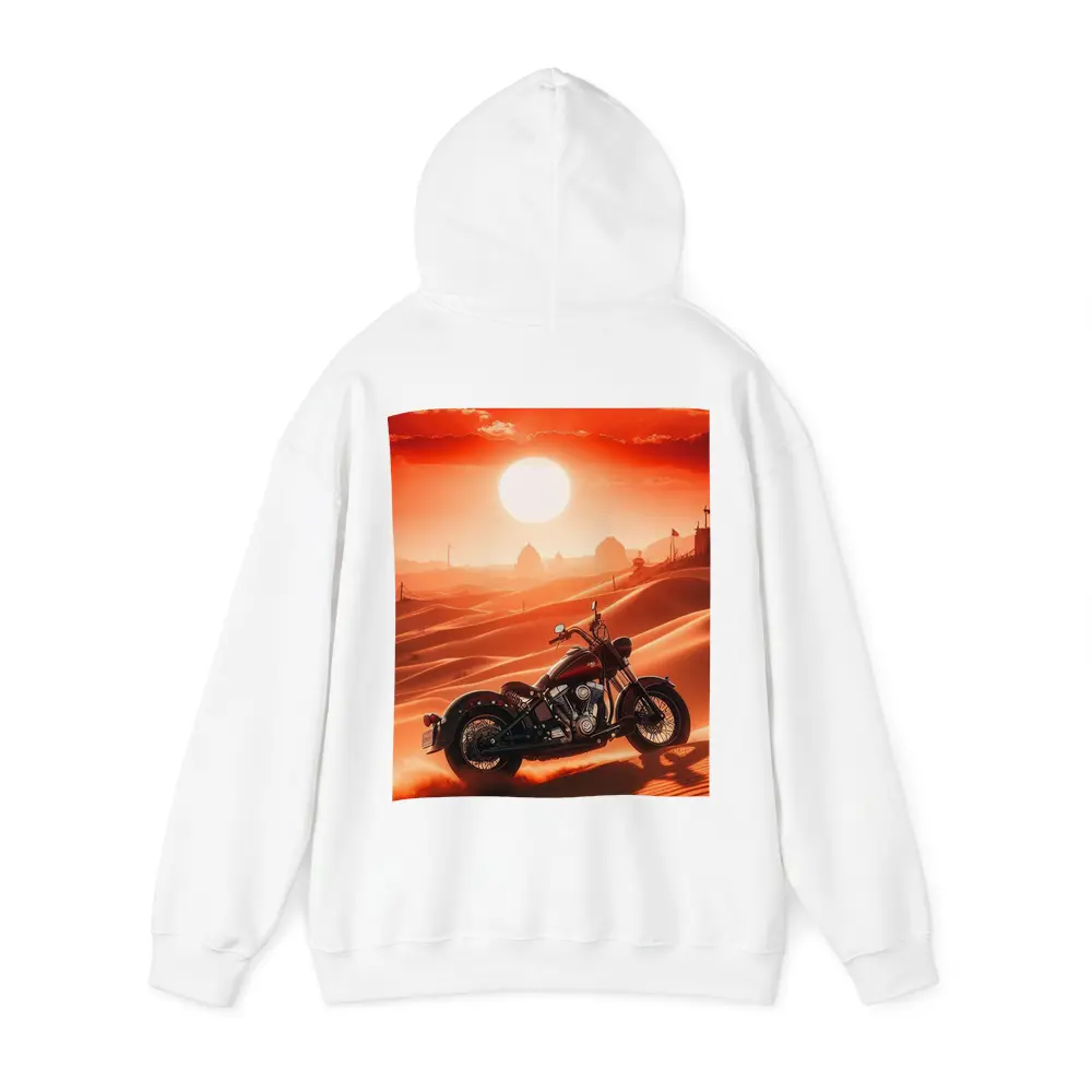 Harley Davidson Chopper Desert Sunset Scene – Hoodies