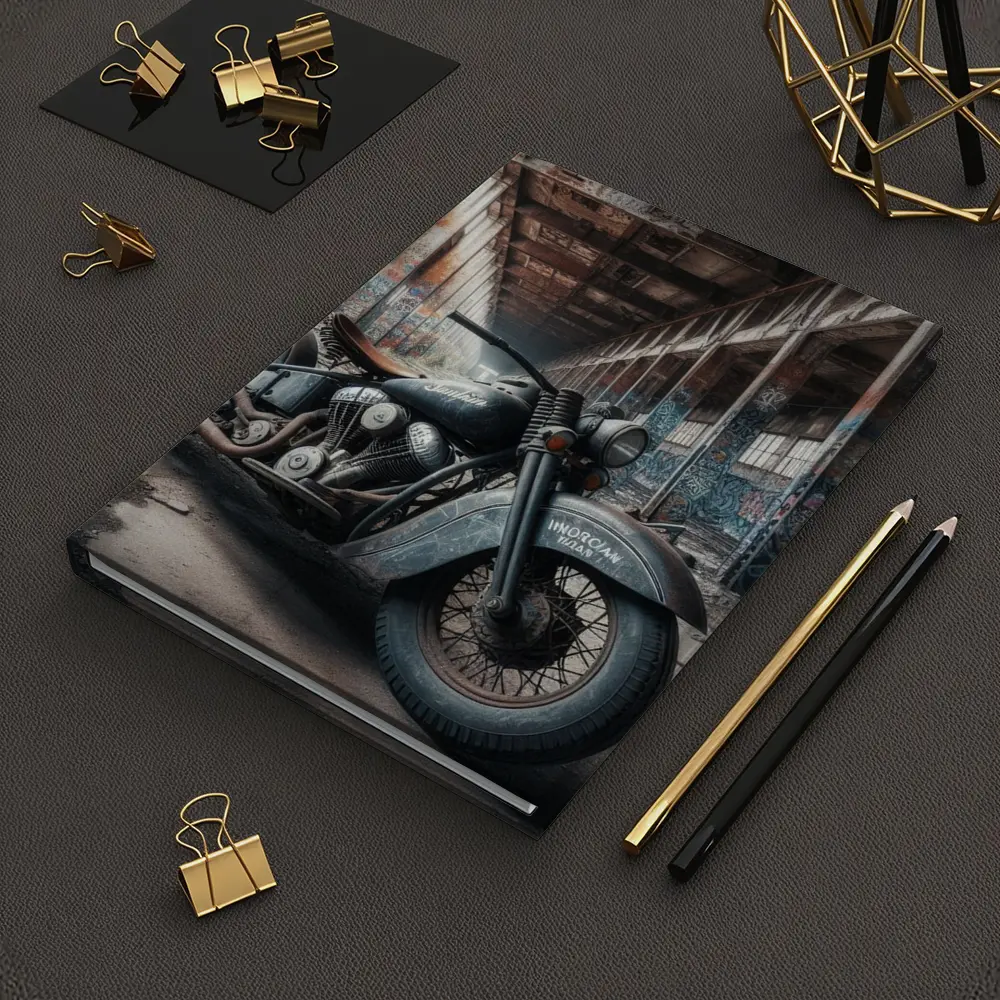 Indian Motorcycle Abandoned Factory Graffiti Walls – Notebooks