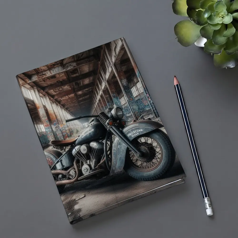 Indian Motorcycle Abandoned Factory Graffiti Walls – Notebooks