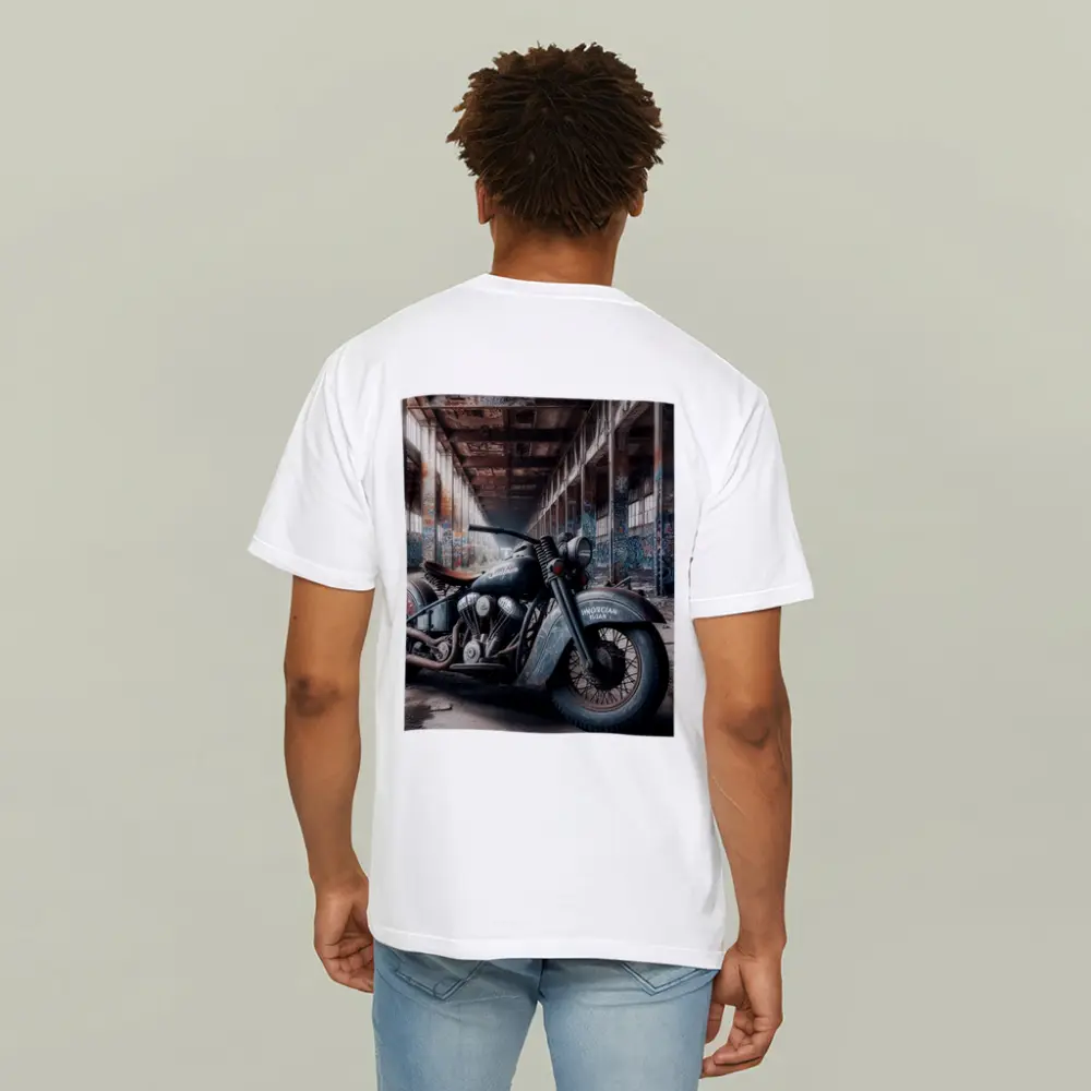 Indian Motorcycle Abandoned Factory Graffiti Walls – T-Shirts