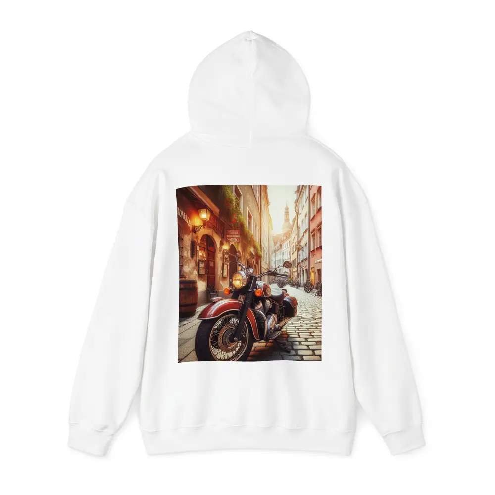 Classic Cruiser Motorcycle Cobblestone European Street – Hoodies