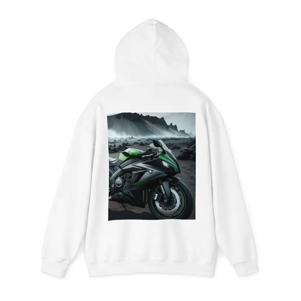 Kawasaki Ninja Green Black Volcanic Landscape – Hoodies