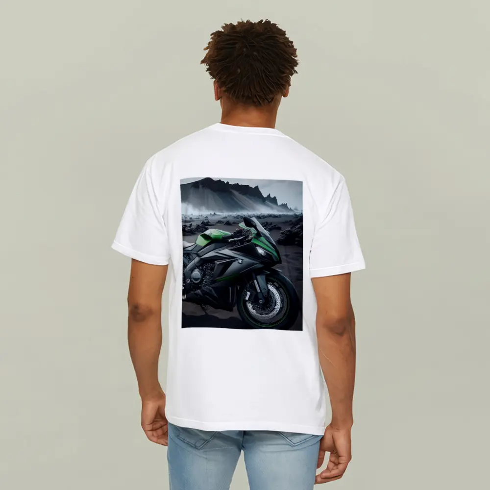 Kawasaki Ninja Green Black Volcanic Landscape – T-Shirts