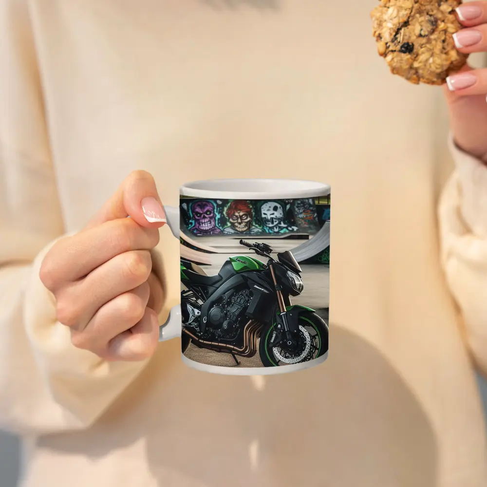 Kawasaki Naked Bike at Graffiti Skatepark – Mugs