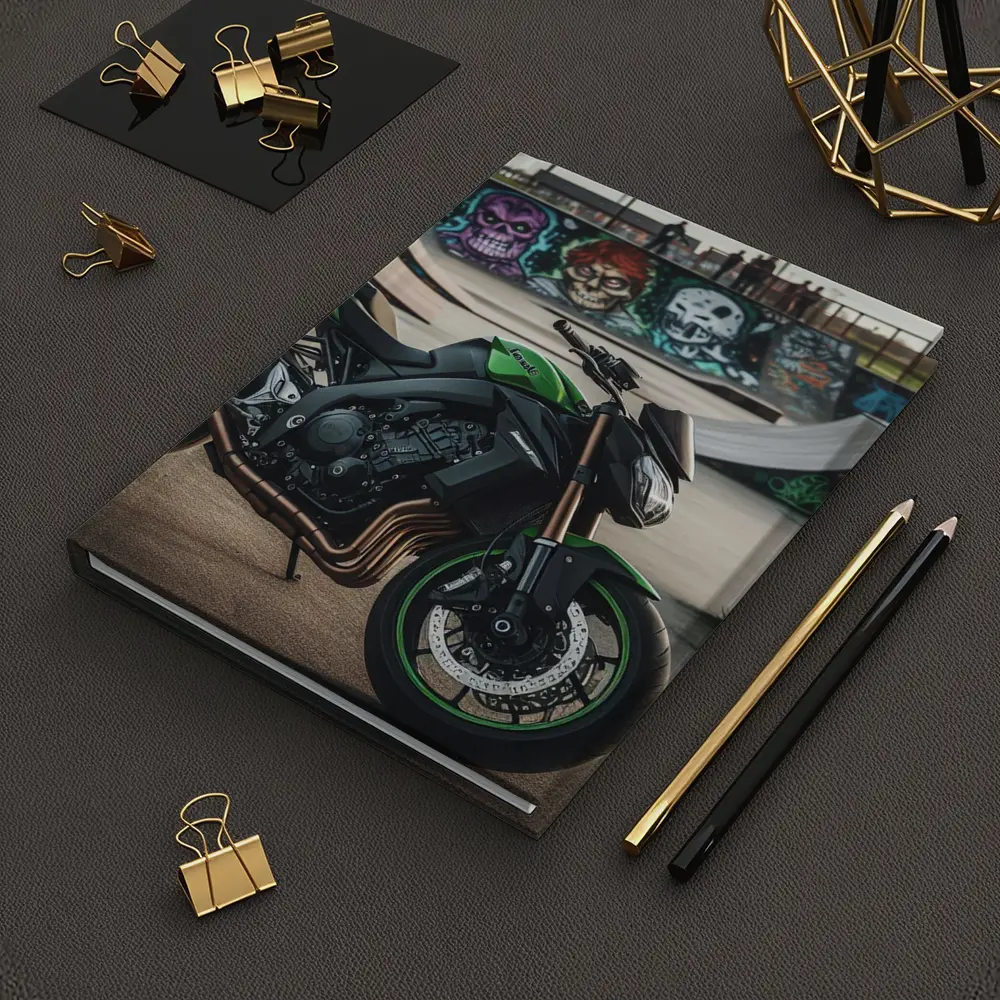 Kawasaki Naked Bike at Graffiti Skatepark – Notebooks